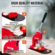 DIY Badge Punch Press Kit, 25mm, with 500 Button Parts and Magic Book