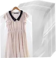 [fkngcp] Clothes Covers Protector Bags 60PCS 100x60cm 2.2 thickness Clear Garment Bags Plastic Dry Cleaning for Clothing Stores Dry Cleaners Clothes Covers Protector