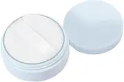 Ysyqkn 5G Capacity Empty Body Powder Holder Box with Puff for Wife, Lover, Mom Light Weight Delicate Workmanship Accessory Convenient, Blue