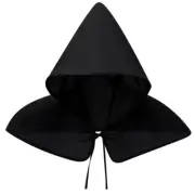 Vintage Cowl Cloak Unisex Hooded Cape Medieval Halloween Carnival Fancy Dress