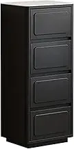GUAWJRZDP Storage Cabinet, Chest of Drawers, Black Drawer Chest, Wood Storage Cabinet, Drawer Chest with Slate Tabletop, Drawers Storage Small, for Living Room, Entryway, Hallway(4 drawers Length 40cm