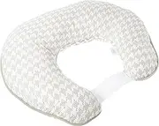 Bacati Houndstooth/Herringbone Muslin Nursing Pillow Cover Made with 100 Percent Cotton and Polyfilled Insert, Grey