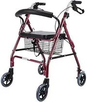Walker,Wheelchair, Medical Rehab for Seniors,Old People,Rollator Walker with Seat, Aluminum Alloy Rolling Walker with 8Inch Wheels Supports up to 350 Lbs Little Surprise