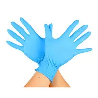 在飛比找樂天市場購物網優惠-一次性手套乳膠手套丁晴防滑橡塑膠勞保家用食品防護藍色色加厚