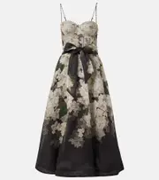 [Zimmermann] Zimmermann Balance linen and silk bustier dress AU 6 black