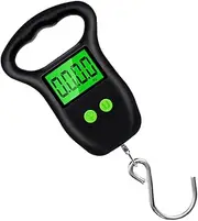 [ESOMAVRIX] Portable Scale Digital Scale Electronic Hanging Scale Hook Scale Fishing Scales Digital Waterproof Market Hanging Scale Digital Luggage Scale Industrial Hanging Scale Plastic Black/1153