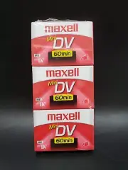 Maxell Mini DV 60 Min DVM60SE New Package of 3