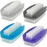 Nail Brush Cleaner Fingernail Scrub Brush Two Sided Hand Scrubbing Brushes Soft Stiff Bristles Nails Toes Scrubber For Men Women Kids 4 Pcs