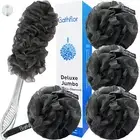 4 Pack Back Brush Long Handle Shower Bath Scrubber Body Loofah Sponge Exfoliatg