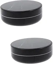 [NOLITOY] 2 Pcs Small Size Lens Case Marble Pattern Lens Holder for Travel Outdoor