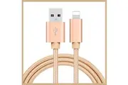 Braided USB Charger Phone Cable Cord iPhone 14 13 12 11 Pro Max XR iPad- Gold 2M