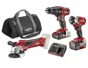 Ozito Combo Kit PXC 18V Drill Impact Driver and Angle Grinder Kit Cordless