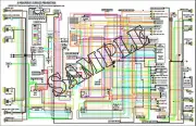 11 x 17 COLOR Wiring Diagram for Ford Mustang 1968