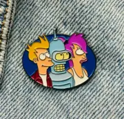 New Enamel Pin Futurama Leela Philip Jay Fry Bender Metal Plug 1 Piece