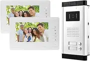 7 inch intercom video colour cable colour door system IR night vision camera + internal control screens for 2 compartments.