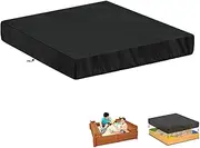 LAMUNI Sandpit Cover, Sandpit Cover, Sandpit Protective Tarpaulin, 420D Oxford Cover for Sandpit, Protective Cover for Sandbox, Waterproof Tarpaulin for Sandpit Tarpaulin, 120 x 120 x 20 cm