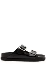Birkenstock 1774 Arizona 1774 Leather Sliders - Black - 37 (IT37 / UK4) 37 (IT37 / UK4)