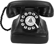 Vintage Dial Telephone Ornament for Window Decoration, Retro Nostalgia Style, Present for Friends Made of Synthetic Resin