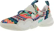 [adidas] Men's Trea Young 1 Snakeskin Retro Low Basketball Shoes, Grey/White/Black