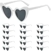 [JIRONN] 15 Pairs Heart Glasses for Women, UV 400 Protection Heart Shaped Glasses, Cute Heart Glasses Vintage Style Eyewear for Ladies, Fashion Party Decorations Supplies for Wedding Bachelorette