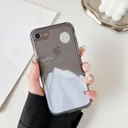 Case for iPhone 7/8/SE 4.7 inch, Clear Soft Bumper Protective Retro Color Snow M