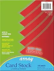 Pacon Card Stock, Rojo Red, 8-1/2" x 11", 100 Sheets