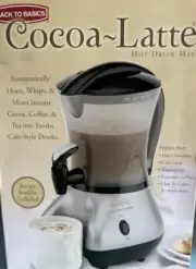 Back To Basics Cocoa-Latte Hot Drink Maker - Blck & Silver - Model CM300BR New