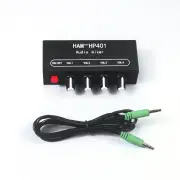 HAM-HP401 DC 5V-12V Stereo Audio Mixer 4 Input 1 Output Individual Volume Control Headphone Amplifier 3.5mm Jack DIY Sou
