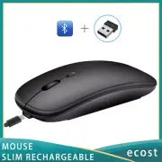 Optical Wireless Bluetooth 5.1 Slim Rechargeable Mouse for Laptop, Mac，iPad AU