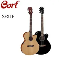 在飛比找蝦皮購物優惠-CORT SFX-1F嚴選頂級雲杉面板電木吉他(原木/黑色)