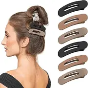 Small Flat Hair Clips for Women Lay Down Clips for Thin Hair 6pack Hair Accessories