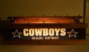 COWBOYS BAR OPEN LED LIGHTED 18 BEER Tap handle display / BAR SIGN