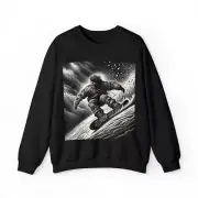 Unisex Sweatshirt Retro Style Snowboarding Steez Mountain Snow Powder Grunge