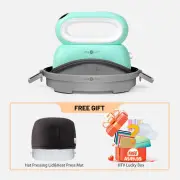 【Special Deals】HTVRONT Hat Heat Press Machine With Lucky box For Free,for trucker hat&cap, Mint Green