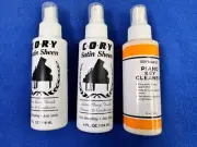 Cory Satin Sheen Piano Cleaner Lot of 2 plus Key Cleaner | 4 oz spray bottles