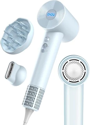 Hair Dryer with Diffuser for Curly Hair, Negative Ionic Hairdryer, High-Speed Bl