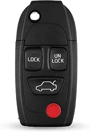 FLJKCT 3+1 4 Buttons Car Key Shell Remote Flip Folding Key Shell Case Keyless Key Auto Case Cover,for Volvo XC70 XC90 V50 V70 S60 S80