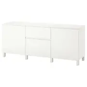 BESTÅ storage combination with drawers, white/Västerviken/Stubbarp white, 180x42x74 cm