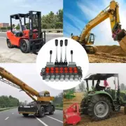 Hydraulic Backhoe Directional Control Valve w/ 2 Joysticks, 6 Spool, 11 GPM