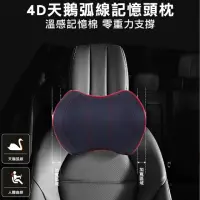 在飛比找momo購物網優惠-【威力鯨車神】3D零重力弧形記憶車用頭枕/皮革頸枕/靠枕