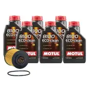 6L Motul 8100 ECO-CLEAN 0W-30 Wix Filter Motor Oil Change Kit API SN (for: Volvo)