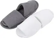 2Pairs Folding Travel Slippers for Women and Men Portable Non Slip Hotel Supplies and Comfortable Indoor Outdoor Slippers for Home and Travel