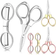 6 Pcs Small Folding Scissors Mini Portable Travel Pocket Scissors for Nurses Sta