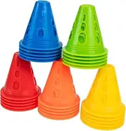 GAROZATION 25pcs Outdoor Training Marker Cones for Roller Skating Brightly Colored Sports Training Cones Stackable Agility Obstacles for Skating Practice
