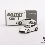 24HSHIPMENT-MINIGT 380 PORSCHE911 992 CARRERA S白色1:64閤金汽車模型A