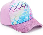 [WAWSAM] Kids Baseball Hat Baby Girls Unicorn Baseball Cap Girls Snapback Cap Pink Ball Cap for Girls Adjustable Trucker Cap for Kids