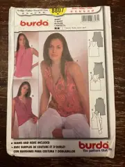 Burda 8807 UNCUT Sewing Pattern, Misses' Shirt, Size 10-20