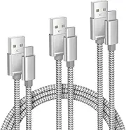 Elebase for iPhone 16 15 Pro Max Charger Cable 3Pack 0.5/1/2/M,USB to USB C Car Charging Cord for New Apple 16 15 Plus,Airpods 4 4th Gen,Samsung Galaxy S25 S24 S23 Ultra Note 20,Tab A7,A54 A53 Type-C