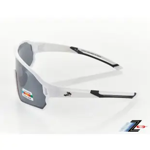 【Z-POLS】新一代PRO款搭載頂級偏光Polarized 強抗UV400電鍍水銀黑運動太陽眼鏡(珍珠白全框設計)