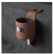 Car Hook Storage Box Seat Back Milk Bottle Beverage Cup Holder Suede Rear Storage Car Storage Box Hook Brown 1pcs